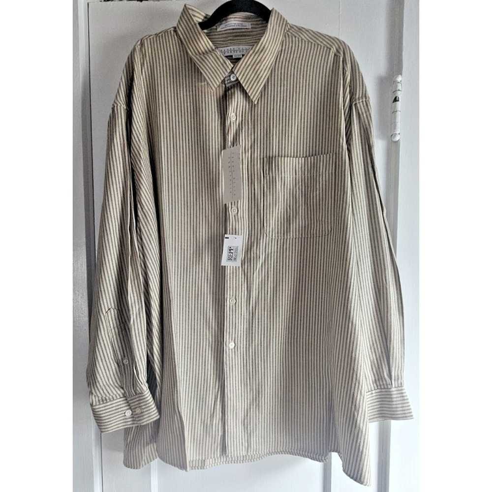 NWT PERRY ELLIS PORTFOLIO mens 3X/BIG striped 100% cotton